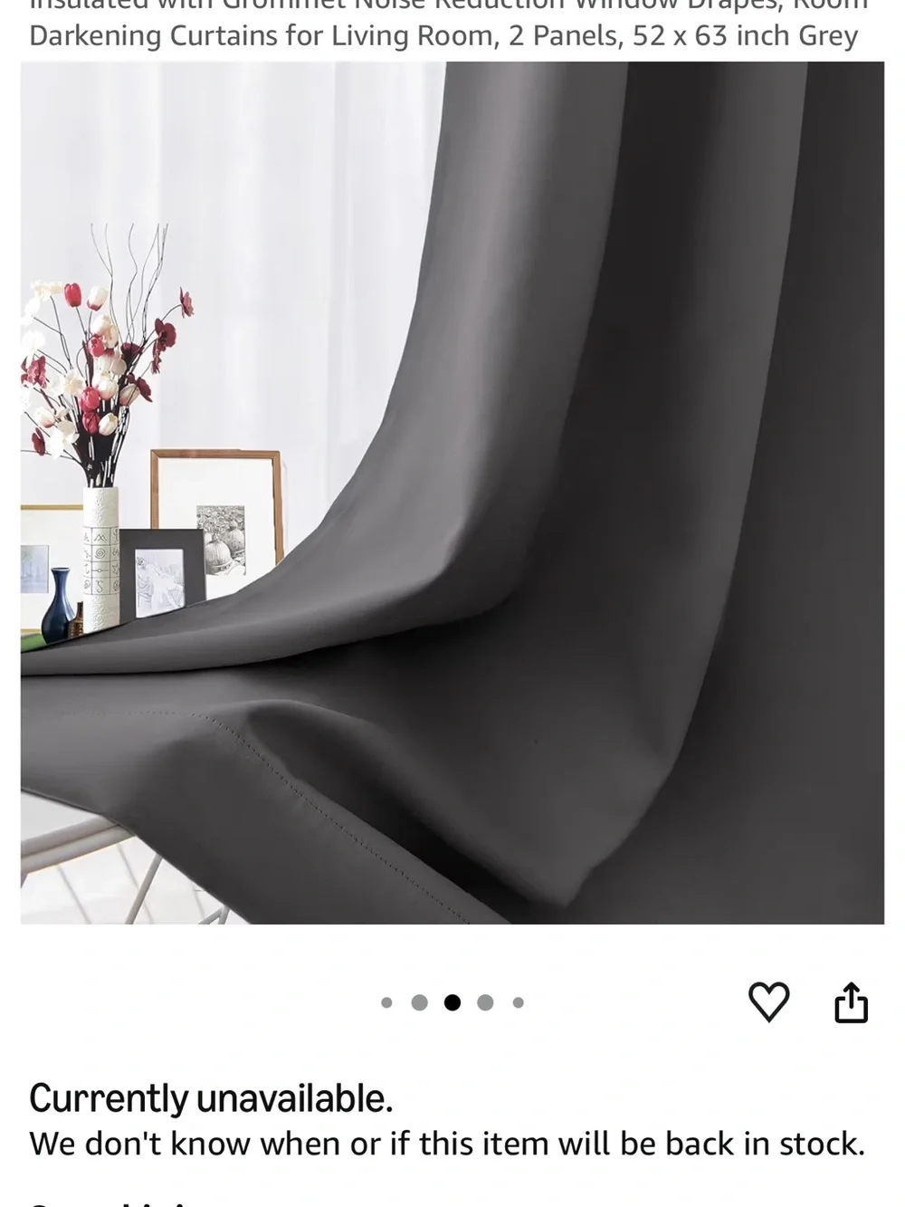 Blackout Thermal Grommet Curtains - Gray 2